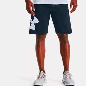 Under Armour Men's UA Rival Fleece Logo Sweatshorts 1360605 Academy / White NWT